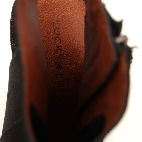 Lucky Brand Terrie Peep Toe Leather Booties size 7 - Picture 9 of 9